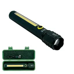 Ліхтар ручний BL C73 P50, світлодіодний акумуляторний з USB заряджанням COB, металевий корпус - мініатюра 2