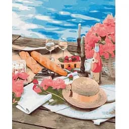 Раскраска по номерам Brushme Premium Пикник рядом с морем (40х50) (PGX37555)
