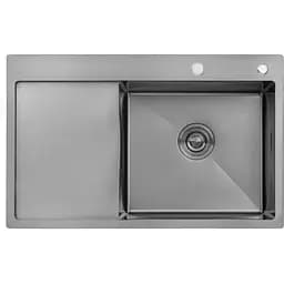 Кухонная мойка Kroner KRP Schwarze - 7849RHM PVD (3,0/1,0 мм) (CV025279)