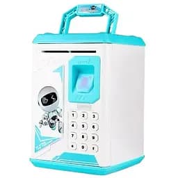 Сейф копилка A-Toys Bodyguard с кодовым замком и отпечатком пальца с ультрафиолетом бело-голубой (1522737215)