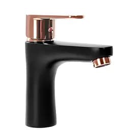 Змішувач для умивальника Rea Mild низький black rose gold REA-B4807 Чорний
