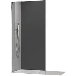 Душевая перегородка Koer SR SP02-100x200-TR-01 Walk-In прозрачное стекло Easy Clean 8 мм, хром KR5395, прозрачное, хром