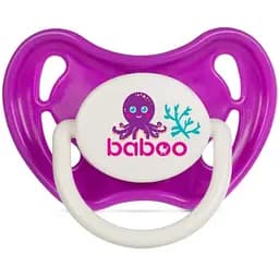 Пустушка симетрична Baboo Sea Life, силіконова, 0+ міс., фіолетова (5-031)