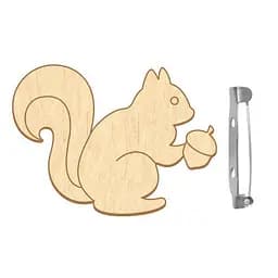 Заготовка броши для раскрашивания "Белка с желудем" Fabrika Decoru FDZB-102