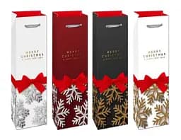 Набор подарочных пакетов Merry Christmas, высокий картон, 12x35x8 см, 6 шт. в упаковке, BL2402-112