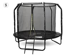 Батут садовий SkyFlyer Black 8 футов зі сходами 244 см (TR0033) - мініатюра 2