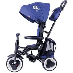Дитячий складний триколісний велосипед Qplay Rito + Eva синій (S380-8Blue)