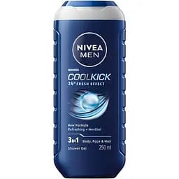 Гель для душу Nivea Men Cool Kick 3 в 1, 250 мл (80702)