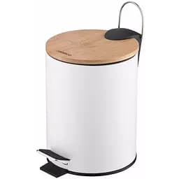 Мусорное ведро Ardesto Minimalism с педалью 3 л белое (ARHB3601WB)