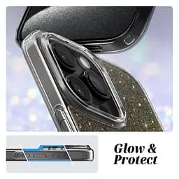 Противоударный чехол для Apple iPhone 14 Plus, Glow MagSafe, прозрачный, с функцией MagSafe, накладка с блестками, ударопрочный TPU+PC, поддержка беспроводной зарядки, ArmorStandart (ARM69723) - мініатюра 2
