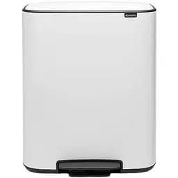 Бак для мусора Brabantia Bo с педалью 2x30 л белый (211447)