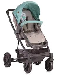 Коляска-трансформер 2 в 1 Lorelli (Bertoni) S-500 SET, з автокріслом Teddy Bear, зелений з бежевим (20325)