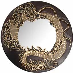 Дзеркало мозаїчне Дракон чорне 30 см