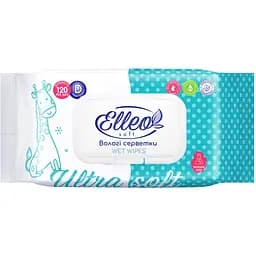 Влажные салфетки Elleo для детей с экстрактом алоэ 120 шт.