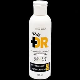 Шампунь для собак і котів Dr.Pets, з хлоргексидином та кетоконазолом, антибактеріальний, 150 мл (8001)