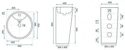 Умивальник Rea Blanka marble mat T підлоговий REA-U8704, Білий матовий - мініатюра 6