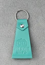 Женский кожаный брелок бирюзовый