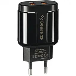 Мережевий зарядний пристрій Gelius Pro Avangard GP-HC06 2USB 2.4 A Black