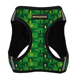 Шлея для собак Bronzedog Sport Vest Піксель XXS 15х13х3 см зелена - мініатюра 2