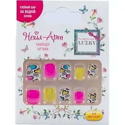 Дитячі накладні нігті Lukky Sweetheart багаторазові 10 шт. (T19431)