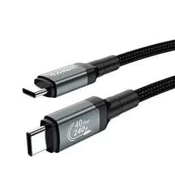 Кабель Choetech Type-C - Type-C, 1.2 м, Black 240 Вт teh0020787 - мініатюра 3