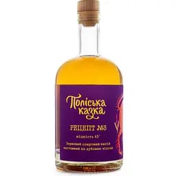 Зерновий спиртний напій настояний на дубових чіпсах Поліська казка Рецепт номер 3 45% 0.5 л