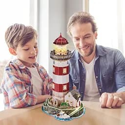 Тривимірна головоломка-конструктор CubicFun з LED підсвіткою Маяк (L540h) - мініатюра 5