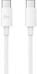 Кабель 2 метра ZMI Type-C на Type-C 100 ватт 2 м белый (AL309E)
