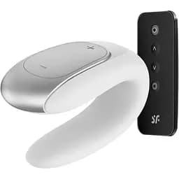 Вибратор Satisfyer Double Fun Partner 9.3 см белый