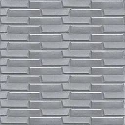 3D панель Sticker Wall самоклеюча кладка 770х700х5мм Срібло 034 SW-00000217