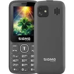 Мобильный телефон Sigma mobile X-style 242 Lucky, Grey, 2 Mini-SIM, дисплей 2.4" (240х320), SC6531E, MicroSD (до 32 ГБ), FM