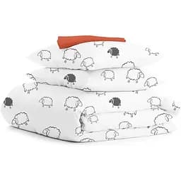 Комплект постільної білизни Cosas Sheep dark grey CS2 Полуторний сірий (SheepGreyWhite_Terrakot_160)