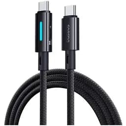 Кабель Baseus Lit Button-Control Fast Charging Data Cable USB-C to USB-C 100W 2 м Чорний