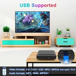 DVD плеєр Tojock Mini Multimedia Player DVP-508 Програвач DVD дисків для телевізора з кабелями HDMI AV - мініатюра 4