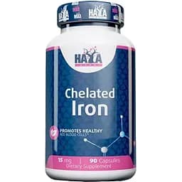 Минерал Железо в хелатной форме Haya Labs Chelated Iron 15 мг 90 капсул