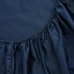 Простыня на резинке МВМ My Home Элегия 90x200 см синяя (BL-FS-22 DEEP BLUE)