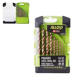 Набір свердел по металу кобальтових Alloid Building Tools 1-10 мм Р6М5K5 (DB-3510110) - мініатюра 2