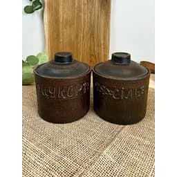 Набор банок для специй 0.7 литра керамический (глиняный) Декор
