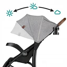 Прогулянкова коляска Kinderkraft Cruiser LX Grey - мініатюра 5