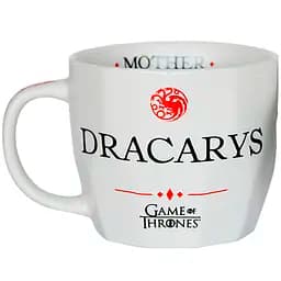 Чашка Warner Bros Flat Game of Thrones. Dracarys порцелянова біла 400 мл (75001738)
