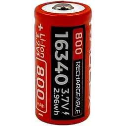 Литий-ионный аккумулятор Rablex 16340 800 mAh 3.7 V (Li-ion) Original красный
