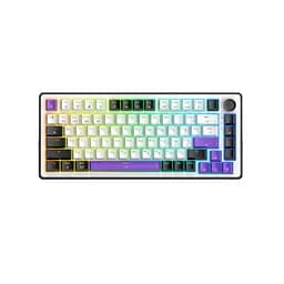 Клавіатура Hator Hellyberry HK75 Mechanical Linear RGB Wireless/Bluetooth/USB UA White/Violet (HK75_wireless) - мініатюра 1