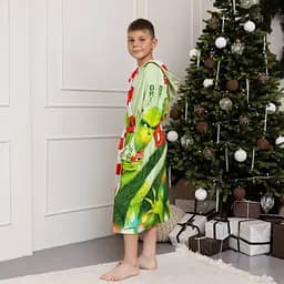 Халат дитячий з плюшевого велюру Grinch №2 18255 98-104 см - мініатюра 10