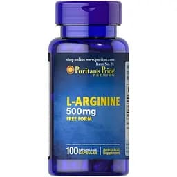 Аминокислота Puritan's Pride L-Arginine 500 мг 100 капсул