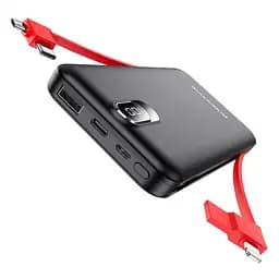 Зовнішній АКБ BOROFONE BJ2 Buena 10000 mAh з кабелями Lightning/Type-C/Micro - мініатюра 3