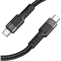 Кабель Hoco U110 Type-C to Type-C 60W charging data cable Чорний