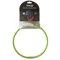 Нашийник для котів і собак AnimAll Світиться 35 см, зелений