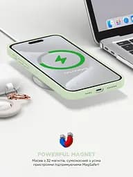 Силиконовый чехол с MagSafe для Apple iPhone 15 Pro Max, ICON2 MagCase, зеленый, противоударный, панель с мягкой подкладкой, защита всего корпуса, поддержка беспроводной зарядки, совместим с защитными стеклами и пленками, ArmorStandart (ARM77014) - мініатюра 9