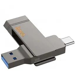 Подвійна флешка Hoco UD15 Clever 128 GB USB 3.2 + Type-C (6942007611589)