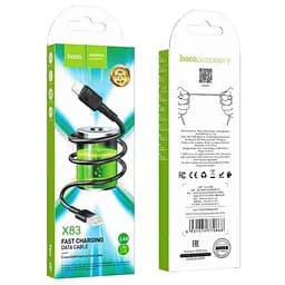 Кабель Hoco X83 iP Victory charging data cable Чорний - мініатюра 2